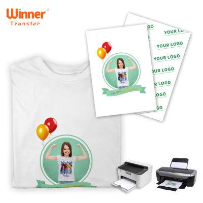 China 2021 New Arrival A3 A4 Size Multifunctional T-shirts Compatible Heat Transfer Paper 6.0 For Fabric Inkjet Laser Light Transfer Paper for sale