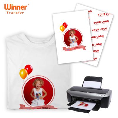 China T-shirts Amazon Hot Sale A4 Inkjet Heat Transfer Paper For T-shirts Light Heat Press for sale