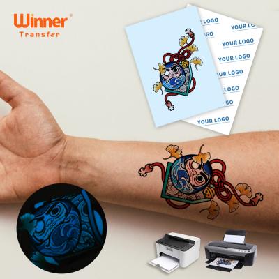 China Temporary Tattoo Winner Transfer Easy To Transfer Bright Blue Tattoo Paper For Body Skin for sale