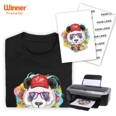 China E-commerce Preferred T-shirts Transfer Printing A4 A2 Transfer Paper Vinyl For Dark Fabric For Inkjet Printer for sale