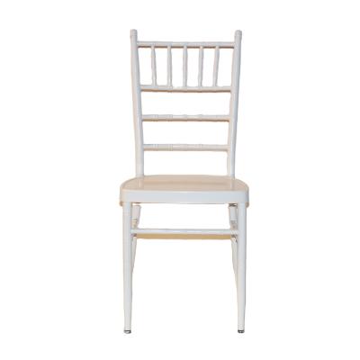 China Modern good prices comfortable metal stacking iron chiavari chair for rental for sale