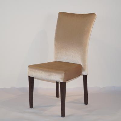 China Modern Modern Restaurant Room Furniture Iron Legs Upholstered Fabric Dining Chair for sale