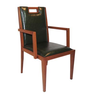 China Cooling New Stylish Modern Leather PU Armrest Conference Hotel Dining Chair For Wholesalers for sale