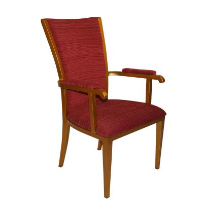 China Hotel Furniture Commercial Modern Simple Upholstered Hotel Lobby Chair Lounge Cooling Balcony Dining Chair Furniture Metal Home Iron for sale