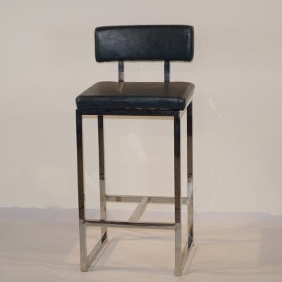 China Latest Factory High Quality Modern Bar Stools Custom Bar Chairs Bar Furniture Fabric and Metal Tube, Modern Metal Commercial Furniture for sale