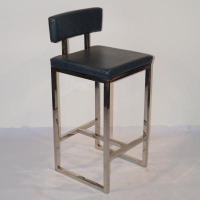 China New Home Modern PU Bar Stool Furniture Bar Chair Fabric And Metal Tube, Latest Design 30% Depsoit Synthetic Leather Wholesale Modern for sale