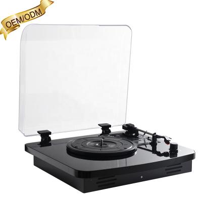 China Blue Tooth/USB SD Encoding Real Wooden 3 Speed ​​With Metal Album Vinyl Record Player Stand for sale