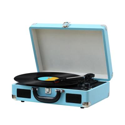 China 33/45/78 blue function three speed turntable good quality three-speed turntable tooth portable record player for sale