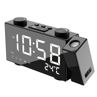 China Antique fm radio alarm 6inch odm oem numeric clock style digital led light clock for sale