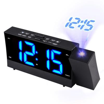 China Super Large Antique Style LED Display Projector Desk and Tabletop Digital Alarm Clock for sale