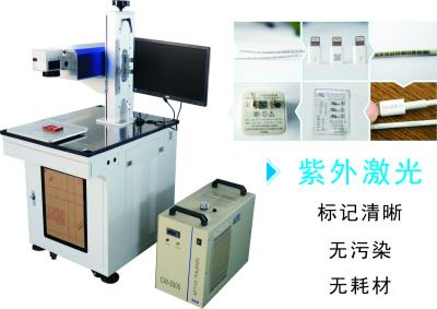 China QR Code/máquina ULTRAVIOLETA de la marca del laser de los componentes electrónicos en venta