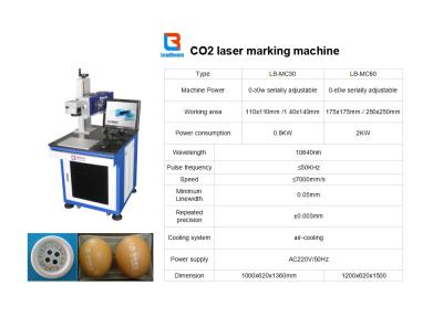 China High quality Marking machine  Co2 Laser Marking Machine 100W Water Cooled For Acrylic Board for sale