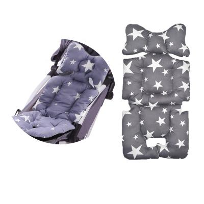 China Soft 100% Cotton Car Seat Head Support Baby Stroller Seat Soft Infant Liner for sale