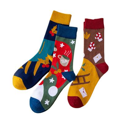 China Colorful Cute Animal Cartoon Breathable Winter Sweater Slouch Socks Long Socks Women for sale