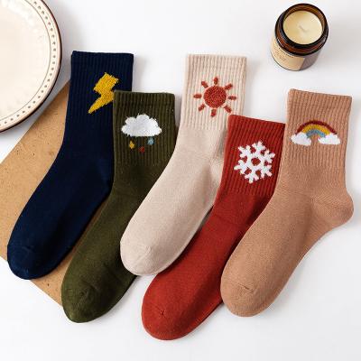 China Winter Sporty Wholesale Warm Home Floor Cotton Multicolor Soft Thickened Material Women's Socks for sale