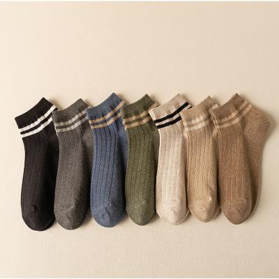 China Colorful Cotton Shorts Two Stripes Ankle Fashion Men Casual Socks Mix Pack Sporty for sale