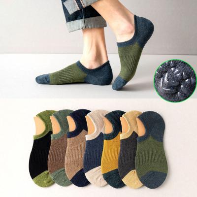 China Retro Style Thin Summer Sporty Hot Selling Breathable Cotton Anti Invisible No Show Low Cut Socks For Men for sale