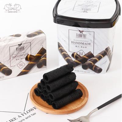 Chine Crispy Chocolate Flavour Biscuit Salty Flavor Cuttlefish Egg Rolled Wafer Stick à vendre