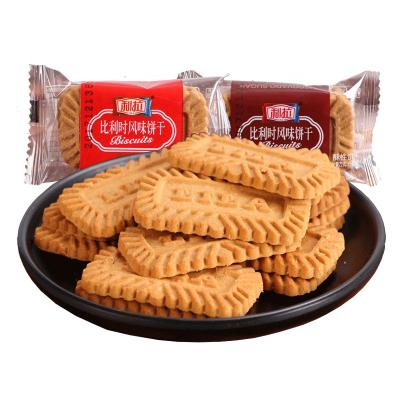 China Hot Selling Galletas Sweet Crispy Individual Wrapped Bakery Biscuits And Cookies Gold Caramel Biscuit Te koop