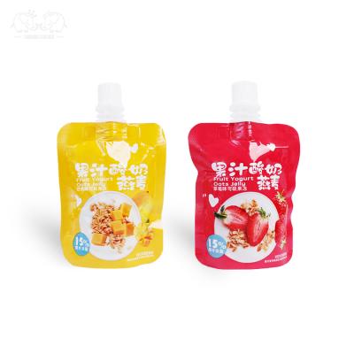 China Diet Snack Bolsa Gelatina Yogurt Oats Jeli Low-calorie Sweets Gummy Fruits Juicy Konjac Pouch Jelly en venta