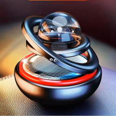 China Newest FRESH Car Interior Accessory Gel Optional RocksMAX Fragrance Spin Perfume Solar Power Car Air Freshener for sale