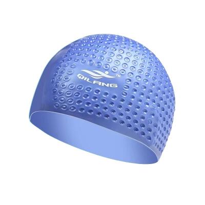 China Comfortable Wearable Durable Non-slip Silicone Safe Swimming Cap for sale