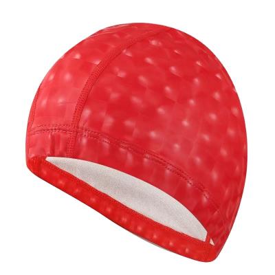 China Cheapest Waterproof Durable PU Eco - Friendly Comfy Swim Caps for sale