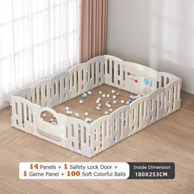 China Contemporary Plastic Children's Play Yard Eco-Friendly Foldable Fence Play Yard Playpen For Baby Crawling for sale