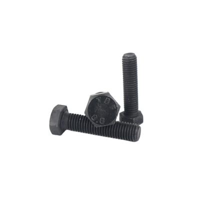 China Cost-effective installation M 6 8 10 12 14 Customization 8.8 black exterior hex hard steel flat main machine bolt for sale