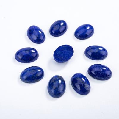 China New arrival high quality oval shape natural lapis lazuli or color set of fire cabochon suitable for inlay ring earring for sale