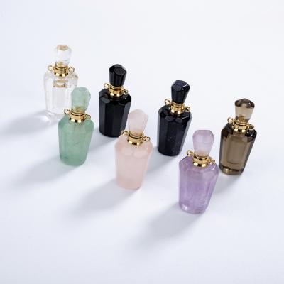 China Classic Necklace Factory Made Natural Gemstone Crystal Therapy Pendant Perfume Bottle for sale