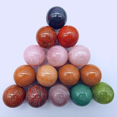 China Wholesale Fine Stones Crystal Natural Crystal Balls Stone Gold Jade Workmanship Natural Stone Ball for sale