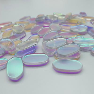 China Factory Wholesale Clear Glass Gem Color Changing Variable Color Of Glass Gem for sale