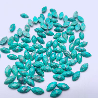 China Factory Wholesale Color Changing Turquoise Countess Cut Cabochon Turquoise Cabochon for sale