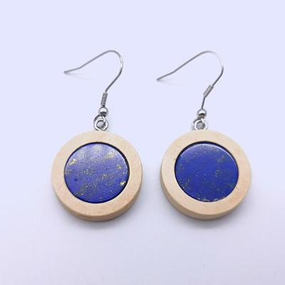 China Environmental Friendly Factory Sell Stainless Steel Wooden Earrings Women Jewelry Drop Earrings for sale