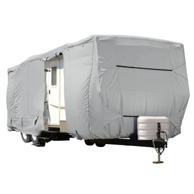 China UV Resistant RV Covers Travel Trailer Caravan Cover RV Trailer Cover Parking Garage Shed for sale