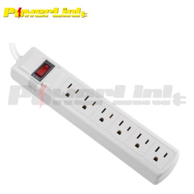 China S50191 6-Outlet Residential / General Purpose Surge Protector Power Strip With 6-Feet Power Cord for sale