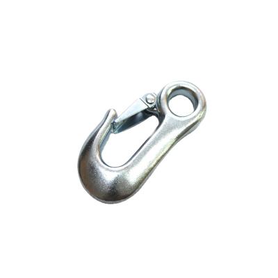 China Heavy Industry Metal Eye Hook With Safety Latch , Chain Sling Hook for sale