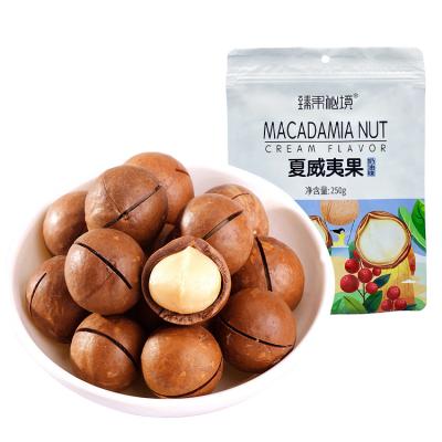 China Top Selling Raw Cream Flavor Roasted Australia Hazel With Shell 25*10*5cm for sale