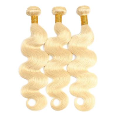 China Top Quality Body Wave Grade 10a Virgin Cuticle Aligned Blonde Hair Bundle, Virgin Mink Hair Vendors for sale