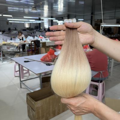 China High Quality European Straight Double Drawn Hair Invisible Tape In Extension Remy Tape Hair Extensions Natural Hairline for sale