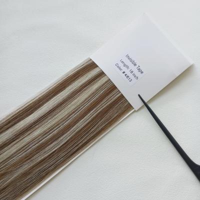 China Super Curly Highlight Bayalage Color Tape Hair Extensions Tape In Hair Extension Cuticle Aligned Remy Human Hair for sale