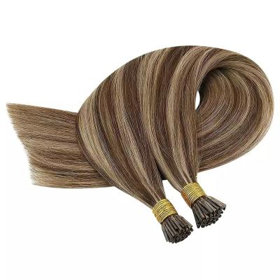 China Curly European Curl Balayage I Tip Hair Extensions for sale