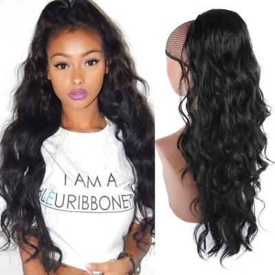 China Good Quality 100% Virgin Body Wave Ponytail Hair Extension For Women Body Wave Wrap Around Hair Ponytails for sale