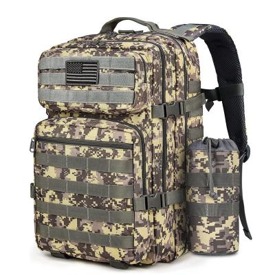 China Military Anti-Cut Tactical Grade Waterproof Anti-theft Canvas Waterproof Backpack with Water Bottle Pocket for Hunting Hiking Camping for sale