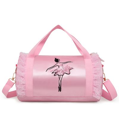 China Lady Pink New Design cute ballet dance gym bag tutu dress bag for girls with necklace girls for sale