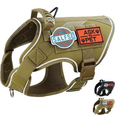 China OEM Fashion Customizable Winter Polyester Cute Security Army Padded Military Tactical Dog Harness Vest for sale