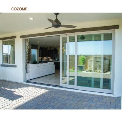 China Modern Aluminum Veranda Slide Door With Net Mosquito Net Price for sale