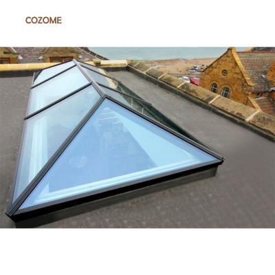 China Swing Large Skylight Aluminum Fixed Glass Window Roof Balcony For Sale Customized Design By Piece for sale