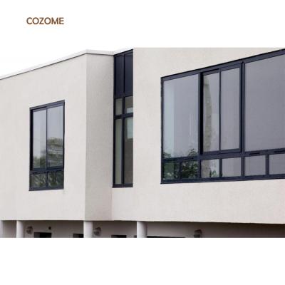 China Sliding Frame Windows Thin White Aluminum Framed Double Glazed Sliding Window for sale